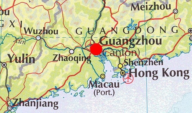 Canton China Mapa